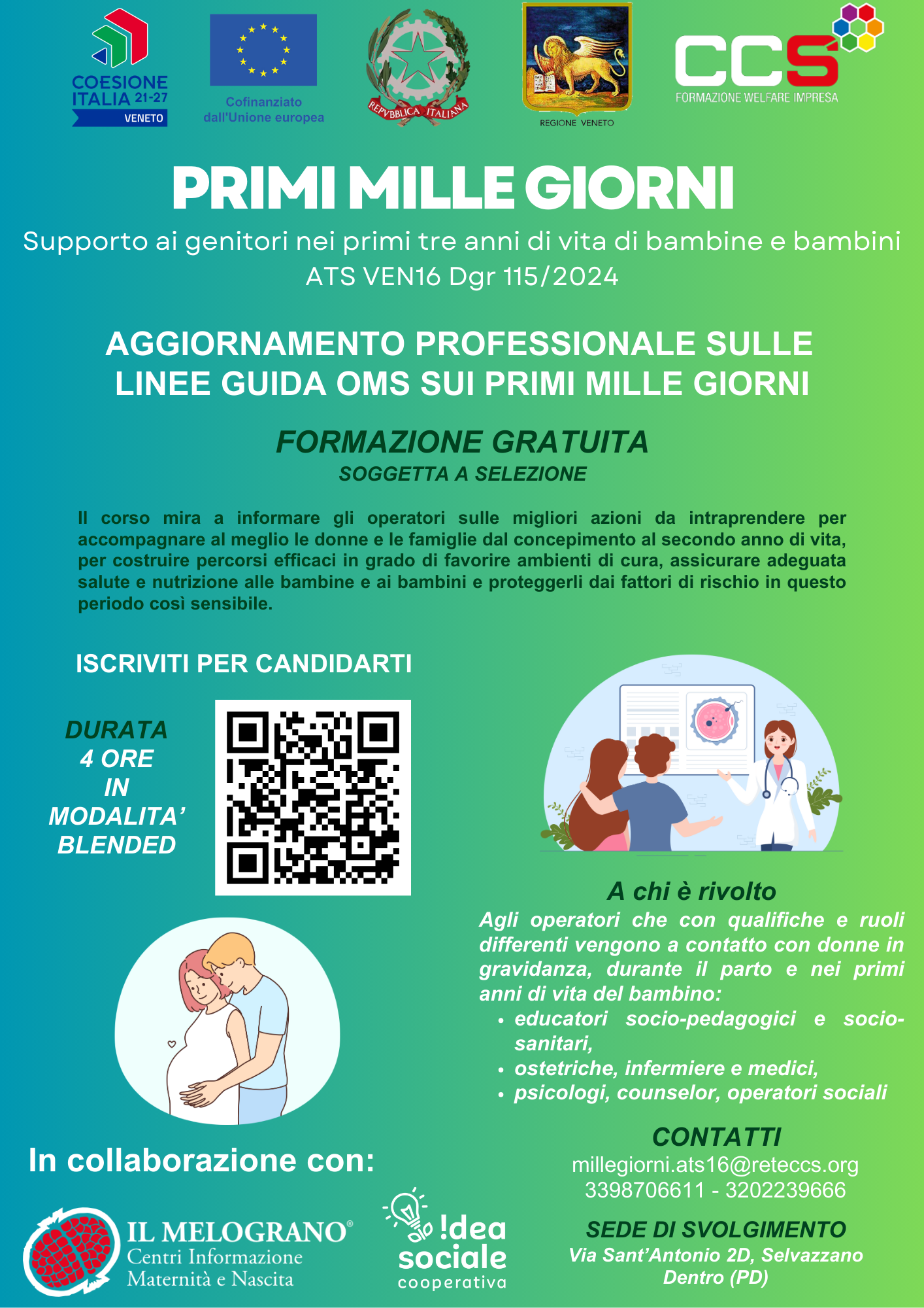 Aggiornamento professionale sulle linee guida OMS sui primi 1000 giorni