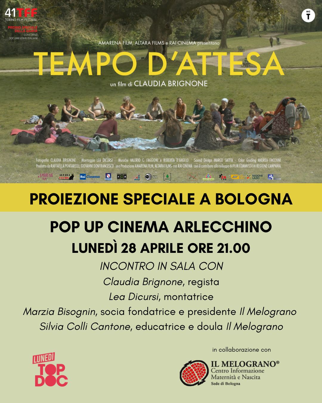 Tempo d'attesa - Proiezione speciale a Bologna